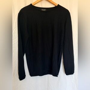 Zara Men's Black Crewneck Knit Sweater
